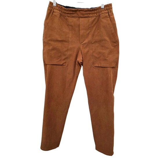 Lululemon UtiliTech Brown Men's Casual Elastic Waist Pants Pockets Size M - Picture 1 of 12